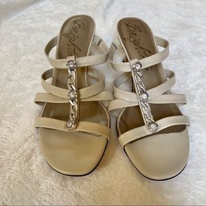 Brighton Tesoro Leather Biscotti Sandals- Size 9.5
